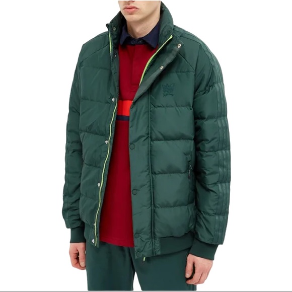 ADIDAS Originals Jonah Hill Puffer Jacket Green - Picture 2 of 10